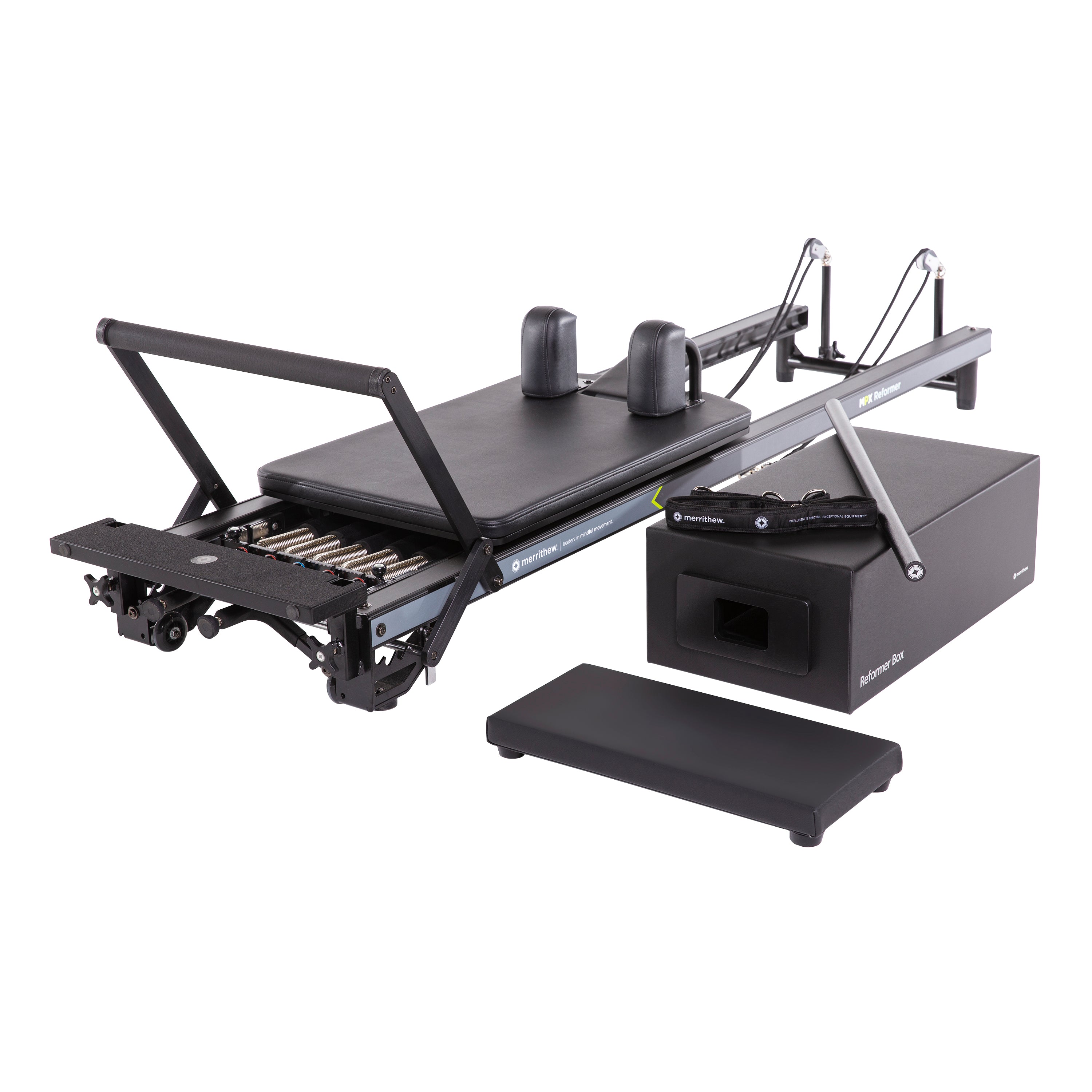 Mari★merrithew MPX ピラティスリフォーマー Merrithew MPX™ Reformer Bundle with Vertical Stand – F1Recreation