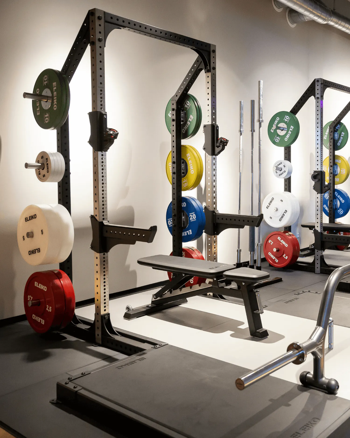 Eleiko Prestera Half Rack [Stainless] + Prestera Straight Pull-Up Bar