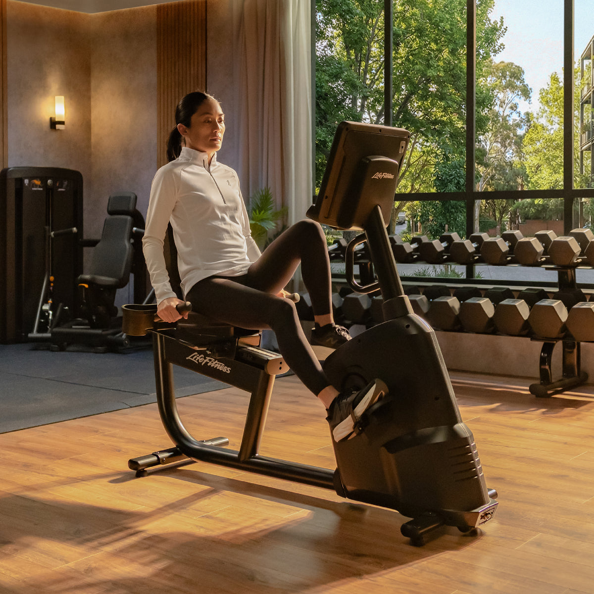 Life Fitness Atmos Recumbent Bike SL Console