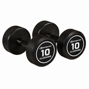 F1 Recreation Round Rubber Beauty Dumbbell, Urethane Covered Handles, 1-10kg [1kg increment] (Set))