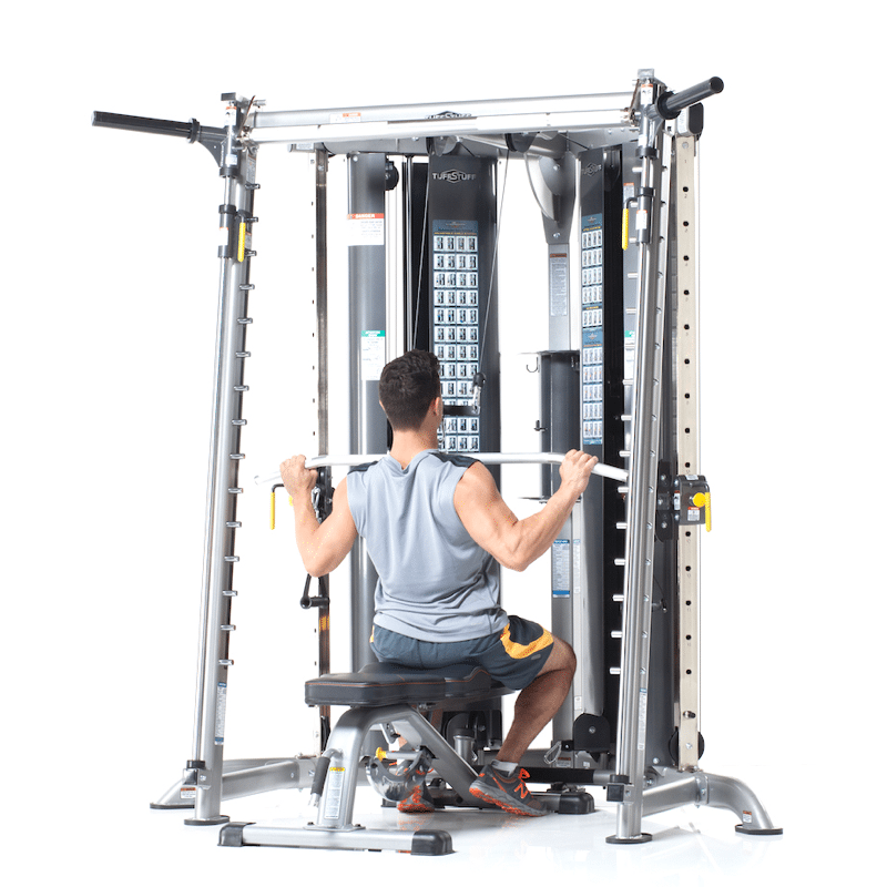 TuffStuff Corner Multi Functional Trainer with Smith Press | Home Gym System (CXT200-150 + CXT225)