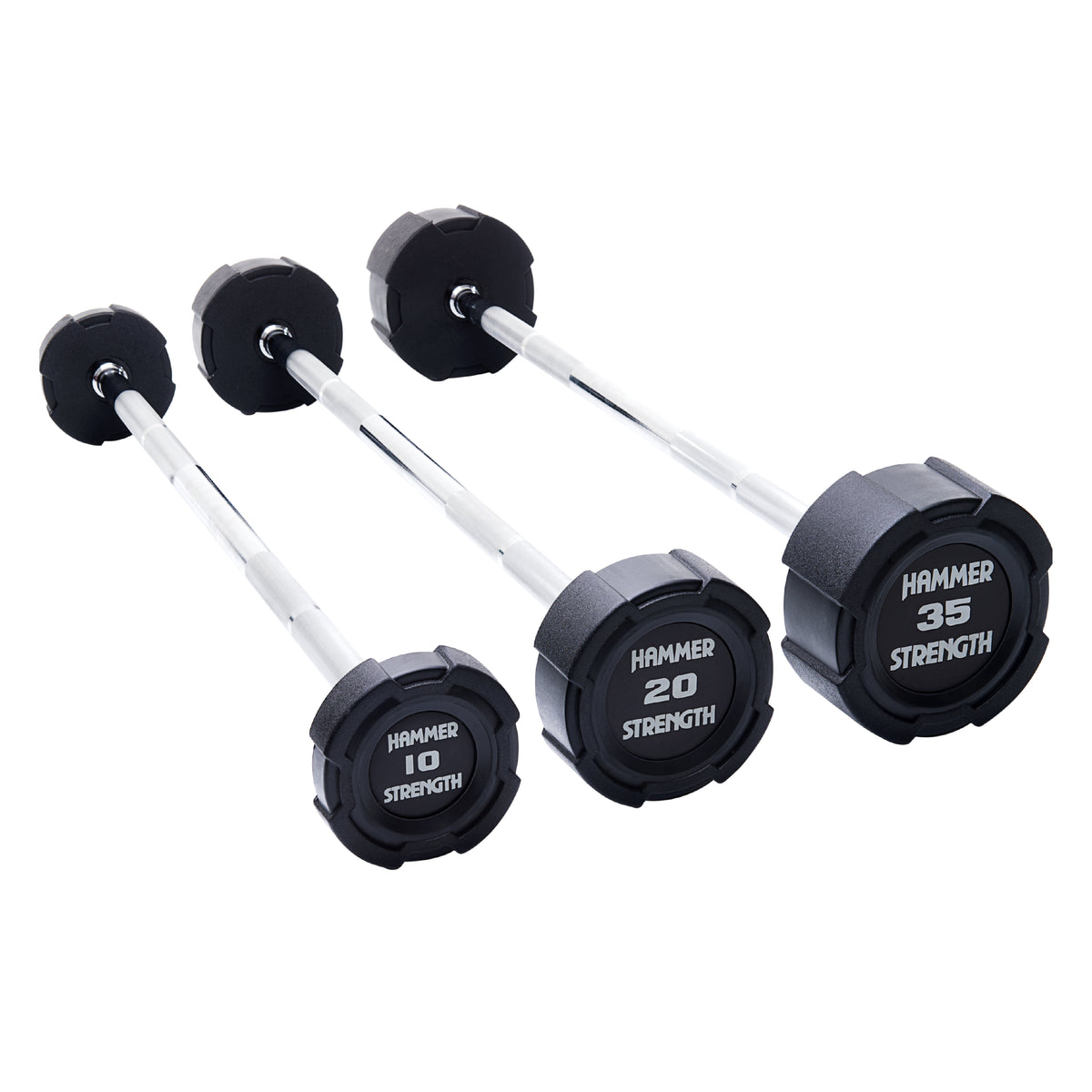 Hammer Strength Urethane Fixed Barbells