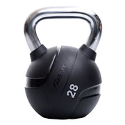 Life Fitness Rubber Kettlebell - Chrome Handle (28kg)