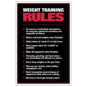 F1 Recreation Gym Wall Chart Poster - Weight Training Rules (F22B)