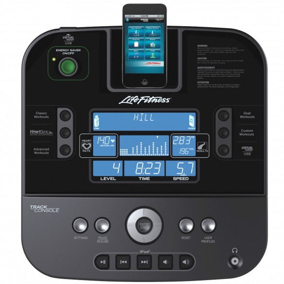 Life fitness 2025 track console