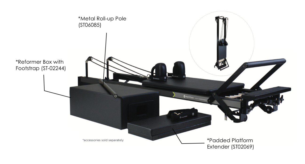 Merrithew MPX™ Essential Reformer with Vertical Stand - Staffs Fitness Ltd