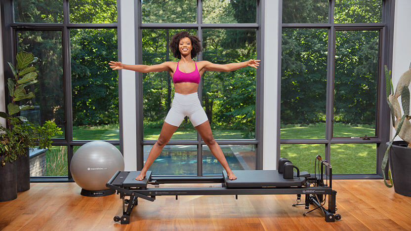 Pilates Reformer Pro, Studio Grade Pilates Machine Bundle with Reformer  Accessories, Reformer Box, Padded Jump Board, Cardio Rebounder, Reformers -   Canada